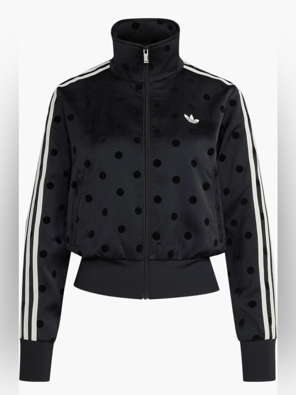 ADIDAS NWT SATIN POLKA DOTS TT TRACK TOP JACKET - Picture 4 of 7